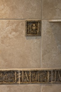 OWL SHOWER TILE DETAIL.