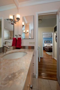 MASTER BATHROOM LOOKING INTO HALLWAY