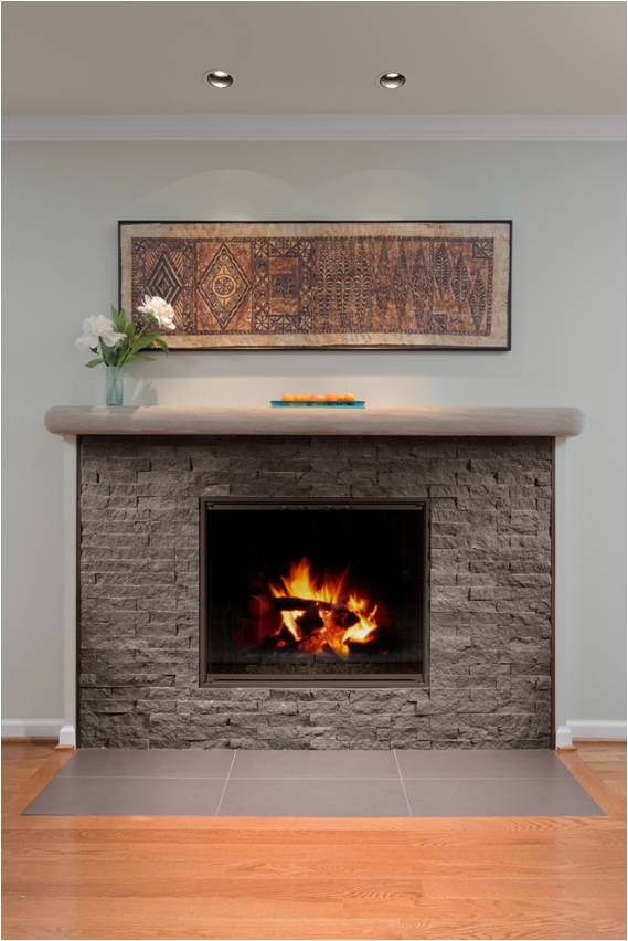 mocha slate fireplace